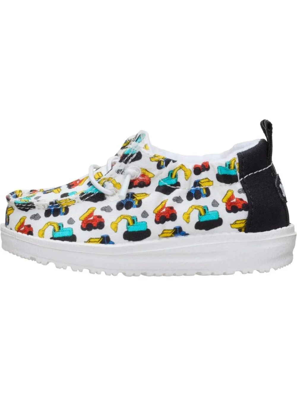 Lightweight Infant Slip-On Shoes | Ivory/Multi, Size 4 | Elastic Laces & Stretch